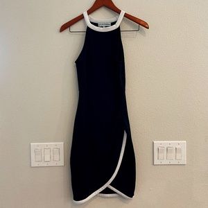 Black dress with white trim, Small, Almost Famous